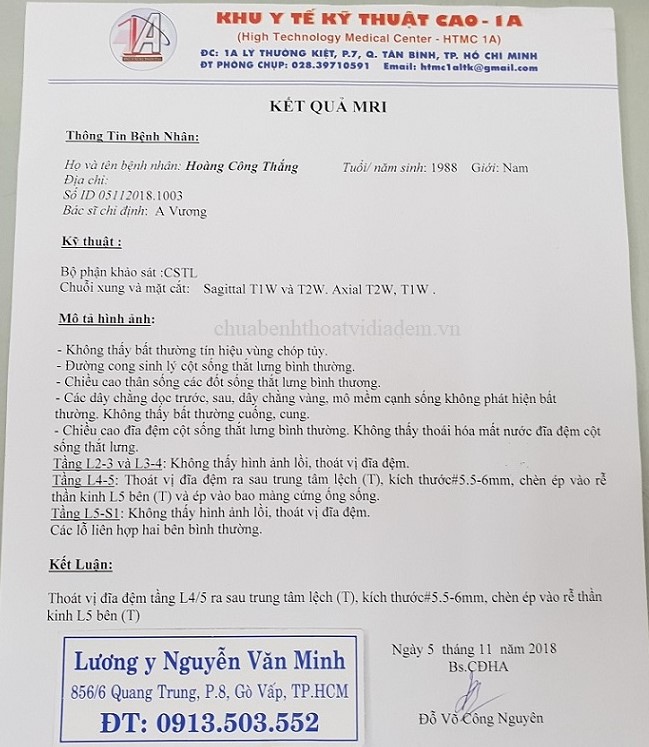 Thoát vị đĩa đệm L4L5